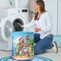 Hawaii Santa Parrot Christmas Laundry Basket Summer Vibe - Wonder Print Shop