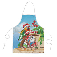 Hawaii Santa Parrot Christmas Apron Summer Vibe - undefined