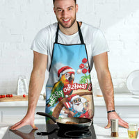 Hawaii Santa Parrot Christmas Apron Summer Vibe - undefined