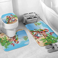 Hawaii Santa Parrot Christmas Bathroom Set Summer Vibe - Wonder Print Shop