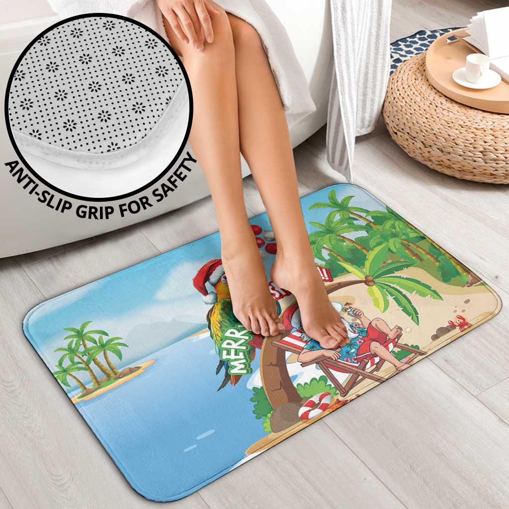 Hawaii Santa Parrot Christmas Bathroom Set Summer Vibe - Wonder Print Shop