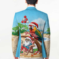 Personalized Hawaii Santa Parrot Christmas Blazer Summer Vibe - Wonder Print Shop
