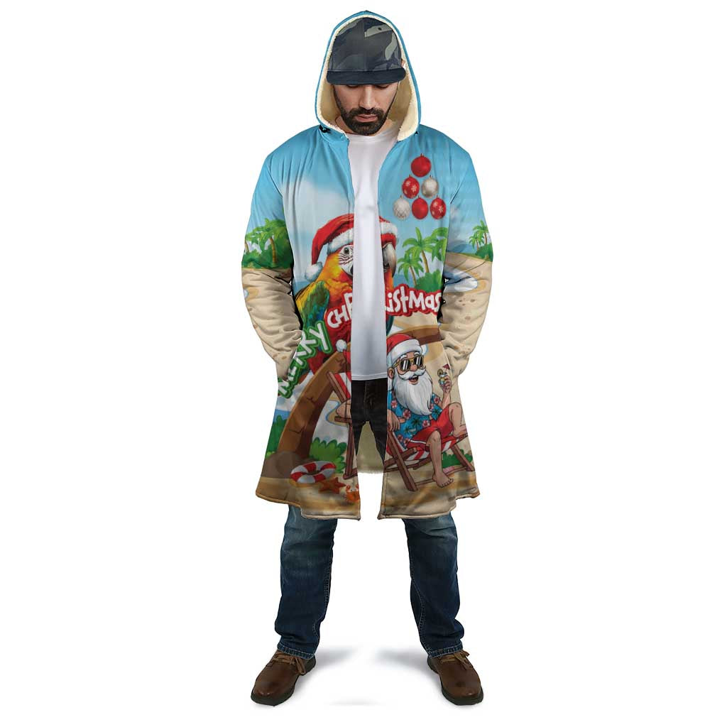 Personalized Hawaii Santa Parrot Christmas Cloak Summer Vibe - Wonder Print Shop