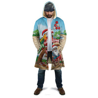 Personalized Hawaii Santa Parrot Christmas Cloak Summer Vibe - Wonder Print Shop