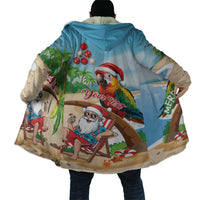 Personalized Hawaii Santa Parrot Christmas Cloak Summer Vibe - Wonder Print Shop
