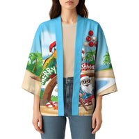 Personalized Hawaii Santa Parrot Christmas Kimono Summer Vibe - Wonder Print Shop