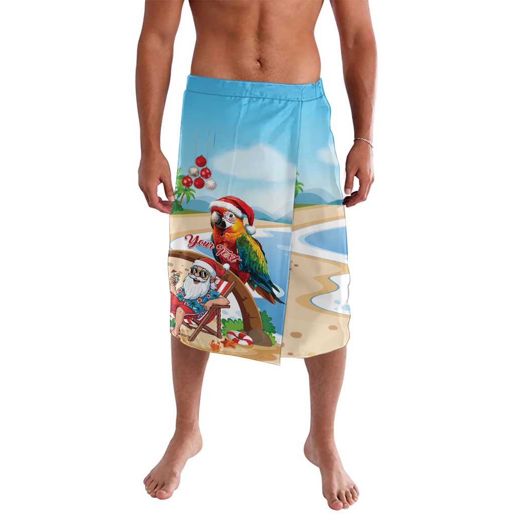 Personalized Hawaii Santa Parrot Christmas Lavalava Summer Vibe - Wonder Print Shop