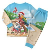 Personalized Hawaii Santa Parrot Christmas Pajama Set Summer Vibe - Wonder Print Shop