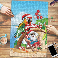 Hawaii Santa Parrot Christmas Puzzle Summer Vibe - Wonder Print Shop