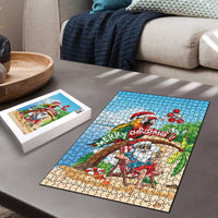 Hawaii Santa Parrot Christmas Puzzle Summer Vibe - Wonder Print Shop