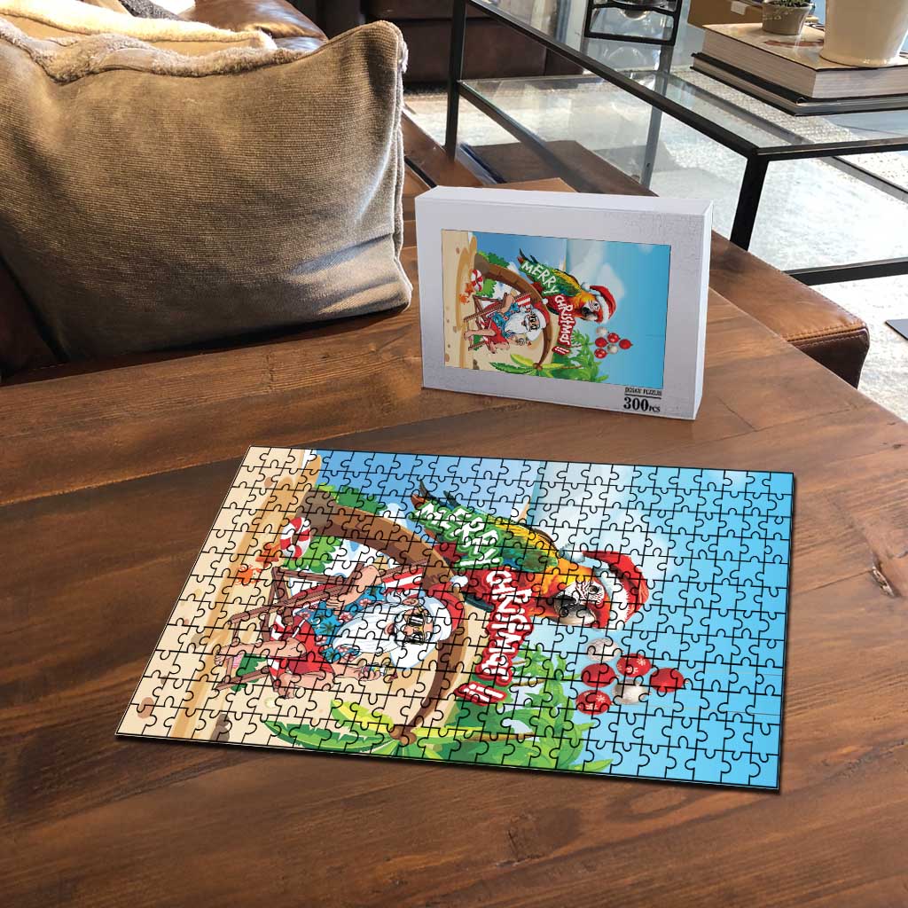 Hawaii Santa Parrot Christmas Puzzle Summer Vibe - Wonder Print Shop