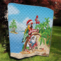 Hawaii Santa Parrot Christmas Quilt Summer Vibe - Wonder Print Shop