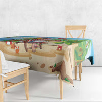 Hawaii Santa Parrot Christmas Tablecloth Summer Vibe - Wonder Print Shop