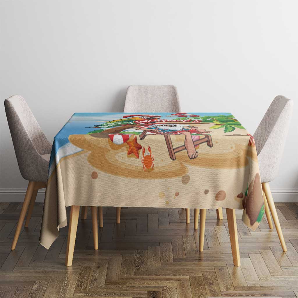 Hawaii Santa Parrot Christmas Tablecloth Summer Vibe - Wonder Print Shop