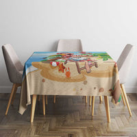 Hawaii Santa Parrot Christmas Tablecloth Summer Vibe - Wonder Print Shop