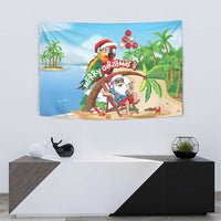 Hawaii Santa Parrot Christmas Tapestry Summer Vibe - Wonder Print Shop