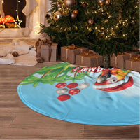 Hawaii Santa Parrot Christmas Tree Skirt Summer Vibe - Wonder Print Shop