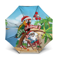 Hawaii Santa Parrot Christmas Umbrella Summer Vibe - Wonder Print Shop
