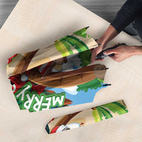 Hawaii Santa Parrot Christmas Umbrella Summer Vibe - Wonder Print Shop