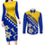 Bosnia and Herzegovina Independence Day Couples Matching Long Sleeve Bodycon Dress and Long Sleeve Button Shirt Bosna i Hercegovina Lily - Wonder Print Shop