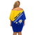 Bosnia and Herzegovina Independence Day Family Matching Off Shoulder Short Dress and Hawaiian Shirt Bosna i Hercegovina Lily - Wonder Print Shop