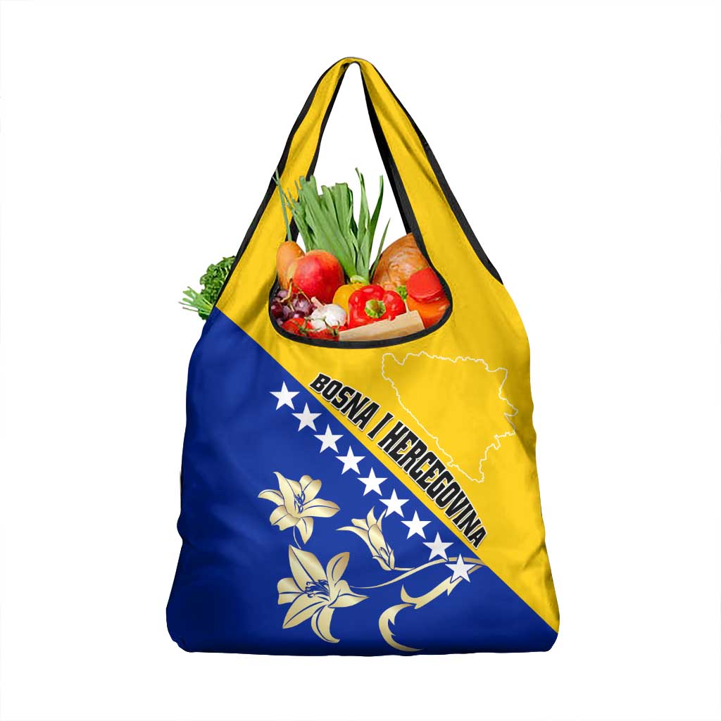 Bosnia and Herzegovina Independence Day Grocery Bag Bosna i Hercegovina Lily