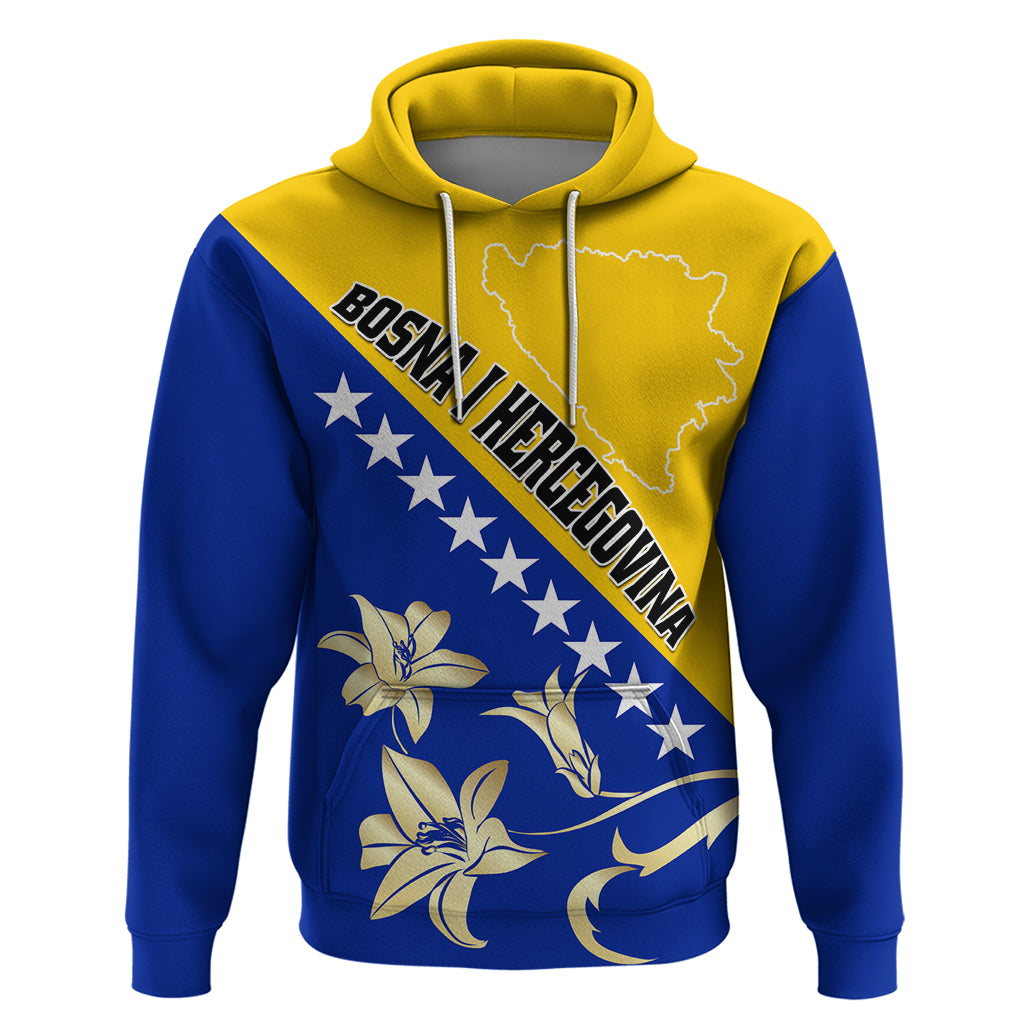 Bosnia and Herzegovina Independence Day Hoodie Bosna i Hercegovina Lily - Wonder Print Shop