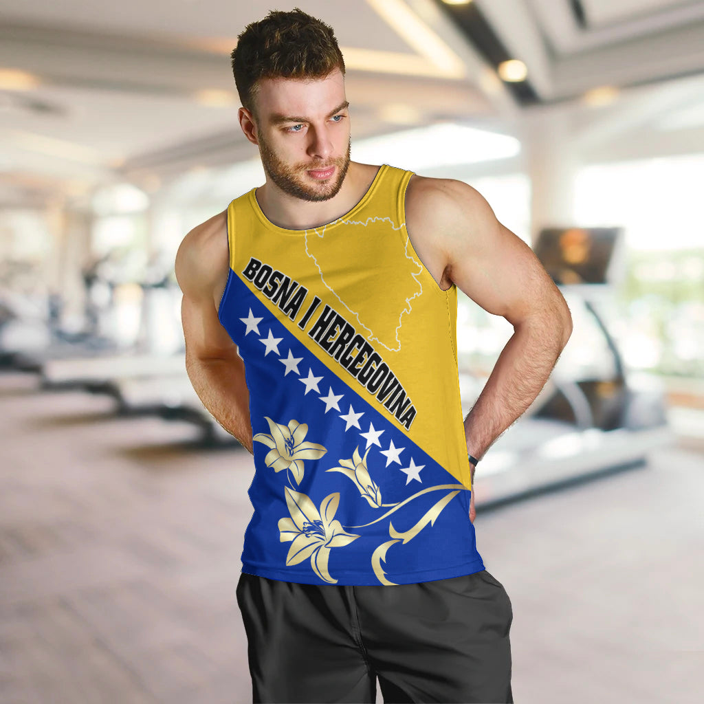 Bosnia and Herzegovina Independence Day Men Tank Top Bosna i Hercegovina Lily - Wonder Print Shop