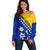 Bosnia and Herzegovina Independence Day Off Shoulder Sweater Bosna i Hercegovina Lily - Wonder Print Shop