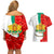 Bulgaria Liberation Day Couples Matching Off Shoulder Short Dress and Hawaiian Shirt Lion With Rose Flag Style - Wonder Print Shop