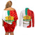 Bulgaria Liberation Day Couples Matching Off Shoulder Short Dress and Long Sleeve Button Shirt Lion With Rose Flag Style - Wonder Print Shop