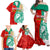 Bulgaria Liberation Day Family Matching Off Shoulder Maxi Dress and Hawaiian Shirt Lion With Rose Flag Style - Wonder Print Shop