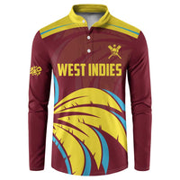 Custom Cricket 2026 West Indies Button Sweatshirt Windies Go Champions