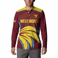 Custom Cricket 2026 West Indies Button Sweatshirt Windies Go Champions