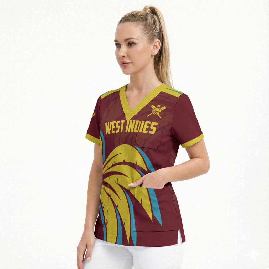 Custom Cricket 2026 West Indies Scrub Top Windies Go Champions
