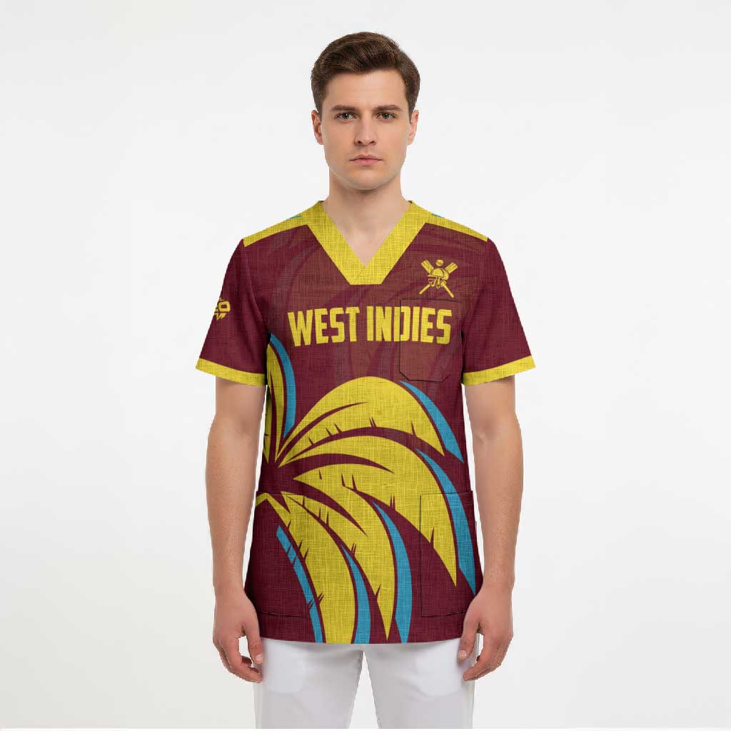Custom Cricket 2026 West Indies Scrub Top Windies Go Champions