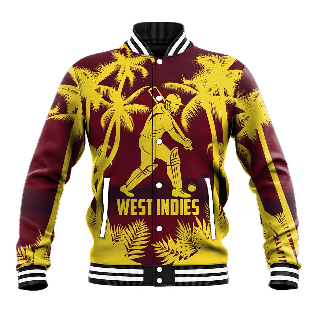 Custom Cricket 2026 West Indies Baseball Jacket WI Tropical Version