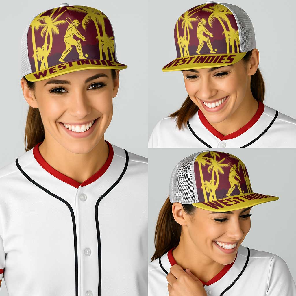 Cricket 2026 West Indies Baseball Net Cap WI Tropical Version