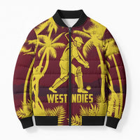 Custom Cricket 2026 West Indies Bomber Puffer Jacket WI Tropical Version