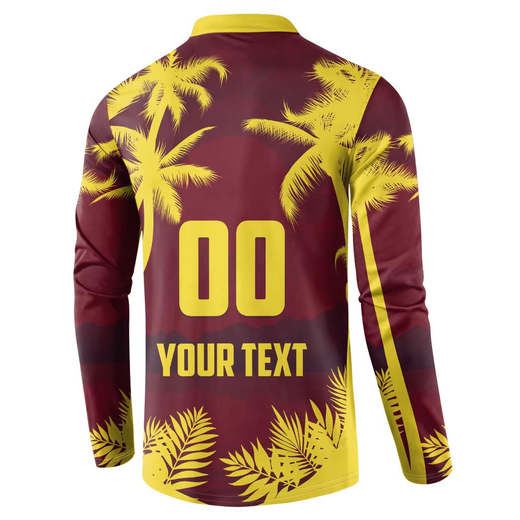 Custom Cricket 2026 West Indies Button Sweatshirt WI Tropical Version