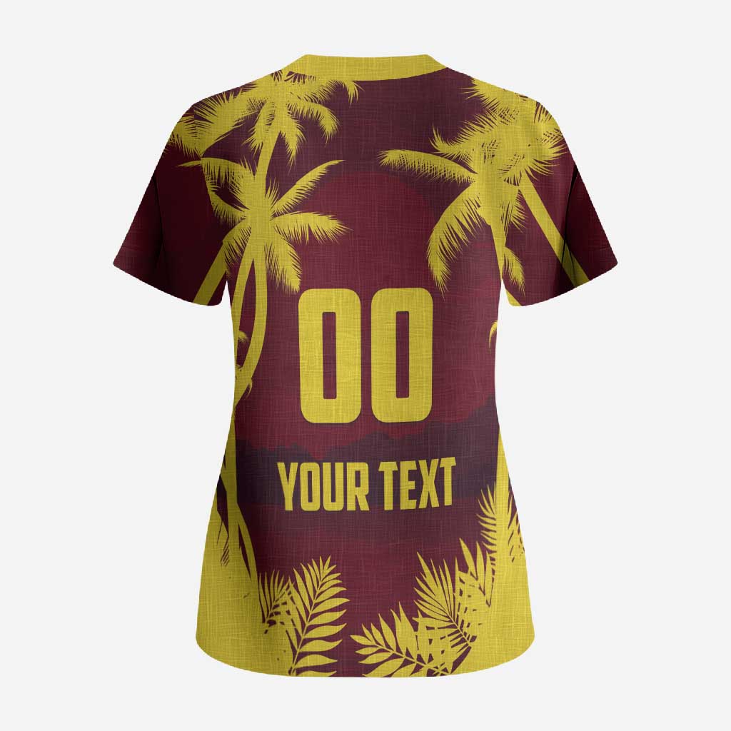 Custom Cricket 2026 West Indies Scrub Top WI Tropical Version