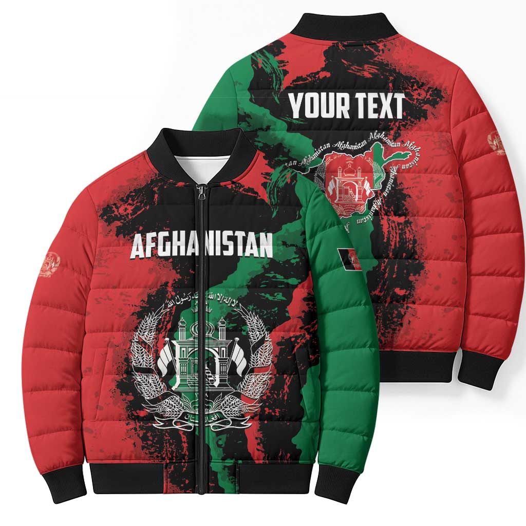Personalized Afghanistan Bomber Puffer Jacket Grunge Style
