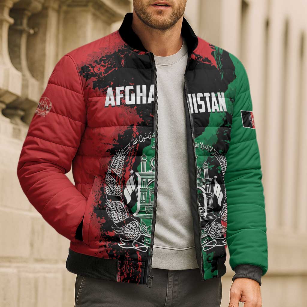 Personalized Afghanistan Bomber Puffer Jacket Grunge Style