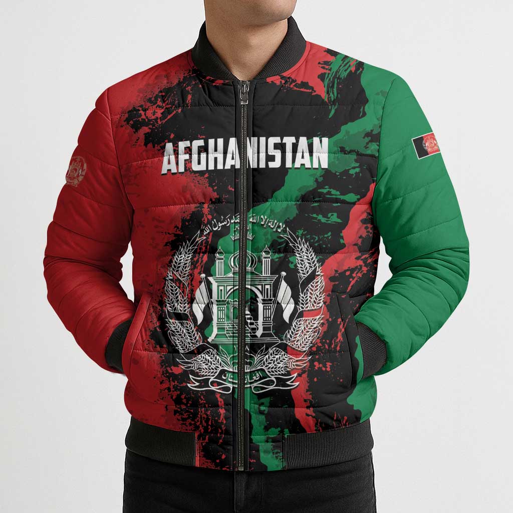 Personalized Afghanistan Bomber Puffer Jacket Grunge Style