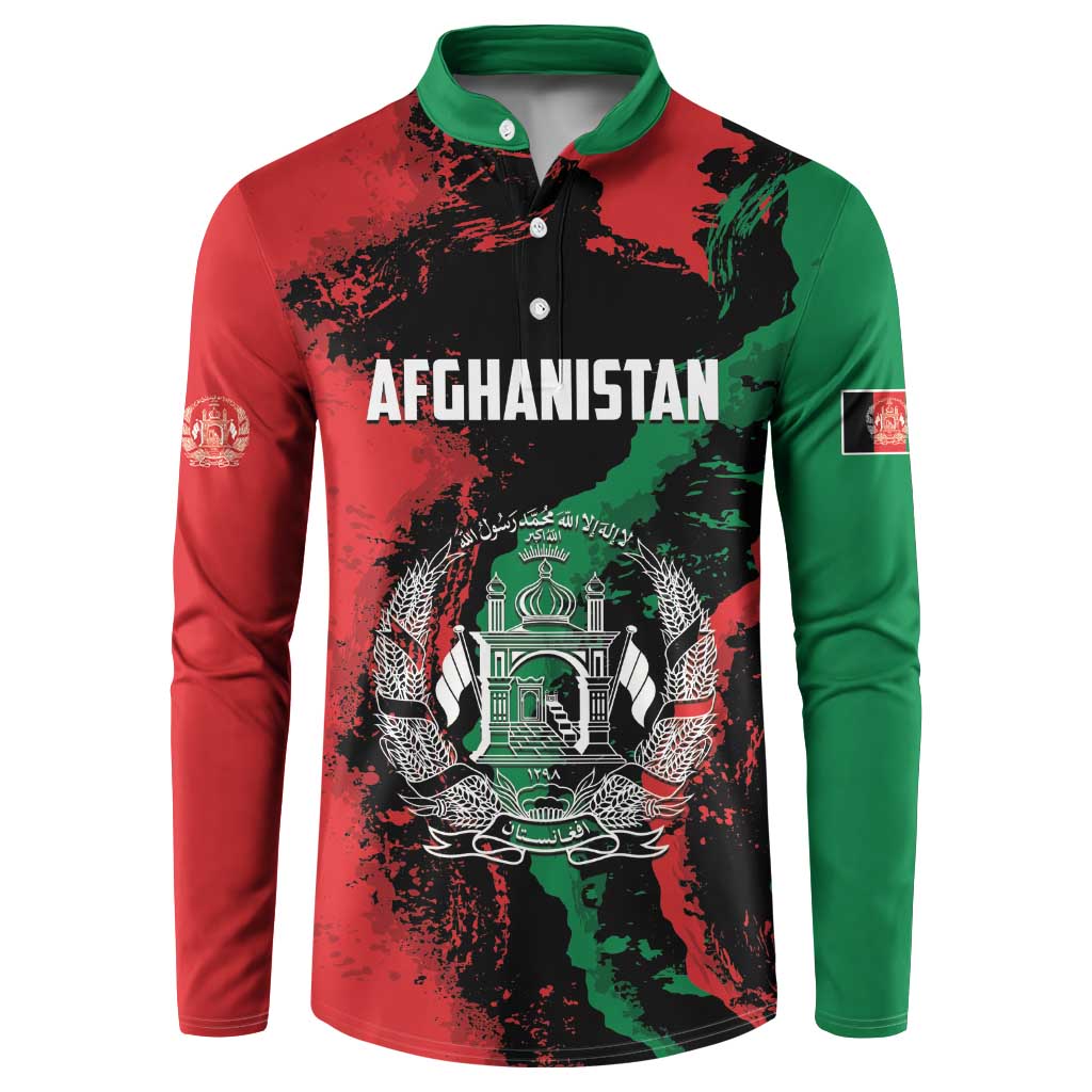 Personalized Afghanistan Button Sweatshirt Grunge Style