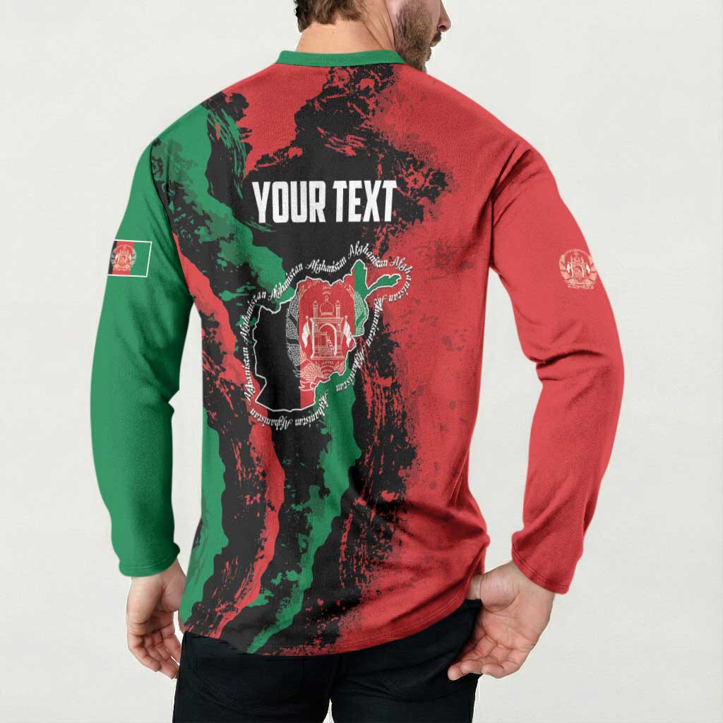 Personalized Afghanistan Button Sweatshirt Grunge Style