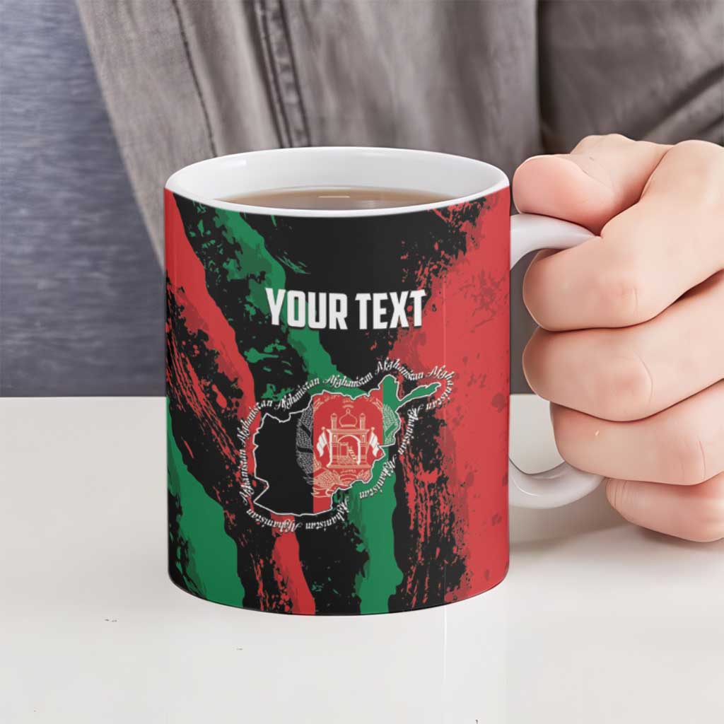 Personalized Afghanistan Ceramic Mug Grunge Style