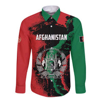 Personalized Afghanistan Long Sleeve Button Shirt Grunge Style