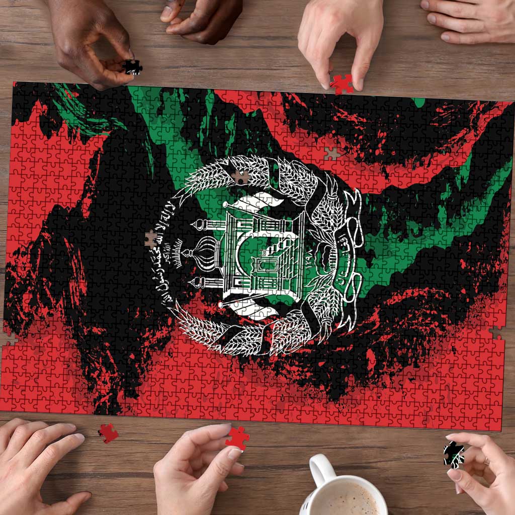 Afghanistan Puzzle Grunge Style