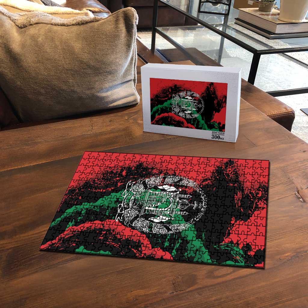 Afghanistan Puzzle Grunge Style